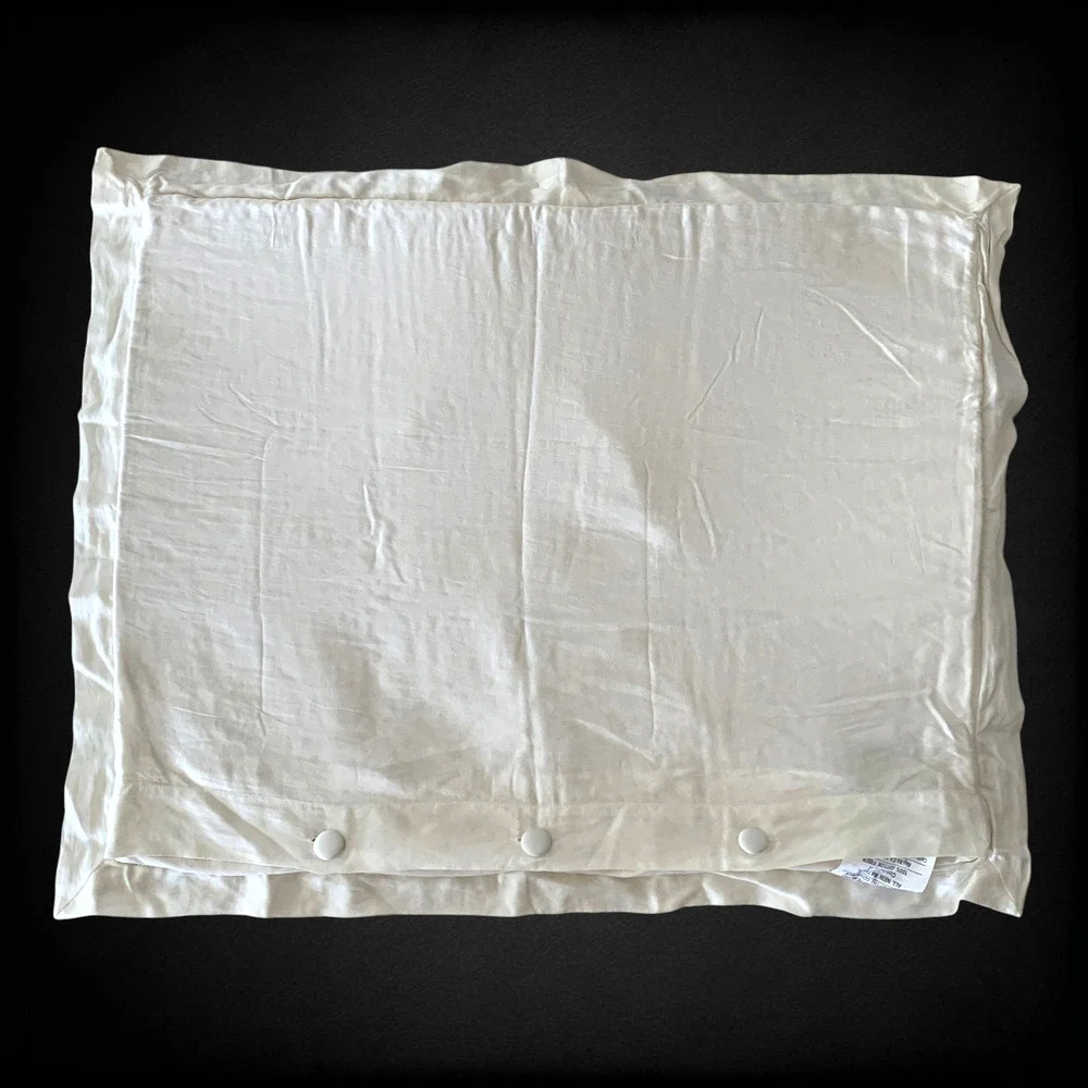 Pottery Barn Washed Velvet Quilt + Standard Sham Ivory Full Queen Cotton Velvet